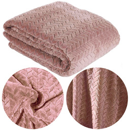 Koc 150 x 200 Mikrofibra Design Cindy Pudrowy