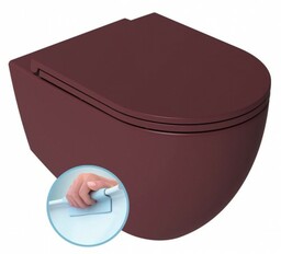 Isvea Infinity Toaleta WC bez kołnierza maroon red