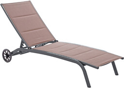 Leżak ogrodowy aluminiowy Ibiza Grey / Taupe