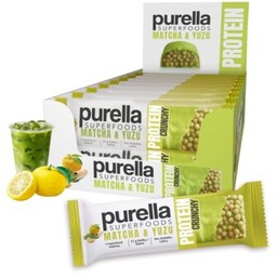 PURELLA Baton proteinowy Superfoods Chrupiąca matcha-yuzu (15 x