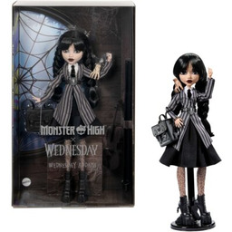 MONSTER HIGH Lalka X Wednesday Szkolny Mundurek HXJ04