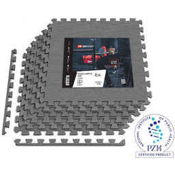 Mata puzzle EVA 1cm szara - 6 sztuk