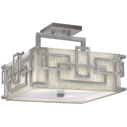 Plafon kwadratowy metalowy srebrny 3-punktowy HK/LANZA/SF AN