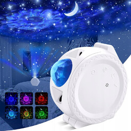 Projektor gwiazd LED 3w1 lampka nocna biała