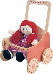Dida - Drewniany wózek dla lalek dla lalek