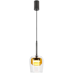Pojedyncza lampa wisząca szklana Glaxi