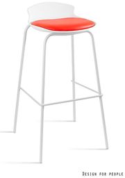Krzesło barowe / hoker duke biały / czerwony