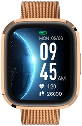 Smartwatch Garett GRC Style, złoty stalowy