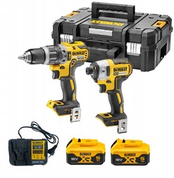 DeWALT DCK266P2T Zestaw 18V 2x5Ah Wiertarka DCD796 Zakrętarka