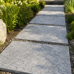 Płytka Granitowa Szara Płomieniowana G602 Bianco Sardo 120x60x2