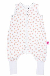 Motherhood Śpiworek muślinowy z nogawkami 1-1,5 Kropy różowe