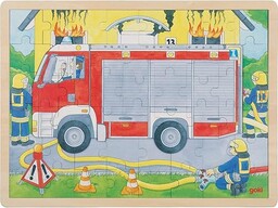 goki 57416 Puzzle drewniane 2 warstwy Wzór strażaka