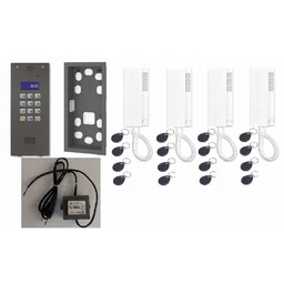Domofon Aco CDNP7ACC 4 rodzinny 4 słuchawki rfid
