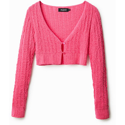 Dzianinowy kardigan cropped