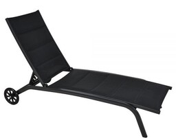 Leżak ogrodowy aluminiowy Ibiza Black / Black
