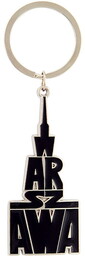 Brelok Warszawa - czarny symbol