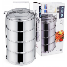 Menażka 4-POZIOMOWA piętrowa przenoszenia żywności na obiad posiłki