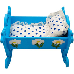 Kołyska dla Lalek Drewniana Handmade + Pościel. Różne