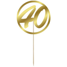 Topper papierowy na tort 40 urodziny - 1