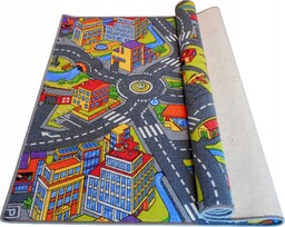 Dywan Dziecięcy Kolorowy 160x200 miasto ulice