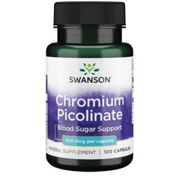 SWANSON Chromium picolinate Pikolinian chromu 200 mcg, 100