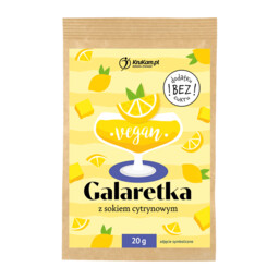Galaretka wegańska cytrynowa 20g bez dodatku cukru