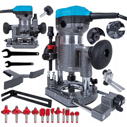 Frezarka Górnowrzecionowa Do Drewna 2400W Frezy Zestaw Mocna