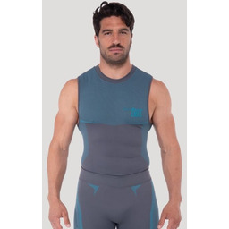GymBeam OG1 Bezszwowy Tank Top Grey/Blue