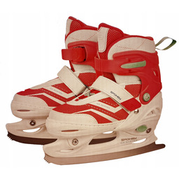 Łyżwy Figurowe Regulowane Rozmiar 35-38 Biało-różowe Wentylacja Buta