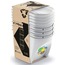 PROSPERPLAST Kosza na śmieci Sortibox IKWB25S4 (4x25l) Popielaty
