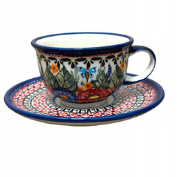 Filiżanka ze spodkiem Krokus Unikat 200 ml ART-149