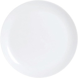 Dajar talerz obiadowy DIWALI 25 cm, szkło, biały,