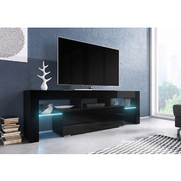Szafka RTV czarna mat / połysk 138 cm