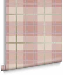 Tapeta dekoracyjna Graham&Brown Balance TARTAN PINK 104723