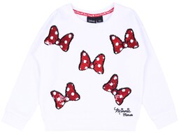 Biała bluza z kokardkami Myszka Minnie DISNEY 3-4