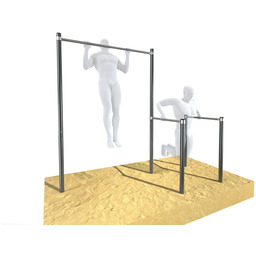 UNDERFIT Drążek ogrodowy do podciągania z poręczami OCYNK