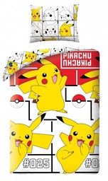 Pościel Bawełniana 140 X 200 CM Pokemon Pikachu