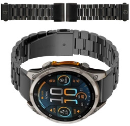 Bizon ze stali nierdzewnej Aura QuickFit 22mm Czarny