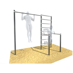 UNDERFIT Drążek ogrodowy do podciągania z poręczami