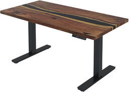 Lite Drewno z żywicą Ergonomiczne biurko elektrycznie regulowane