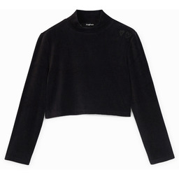Bluza z dzianiny dresowej z golfem