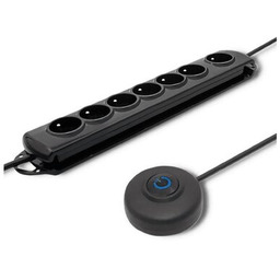 Qoltec 7 gniazd wł QS1.5m czarna