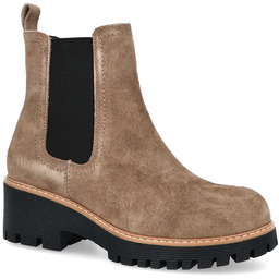 Skórzane sztyblety damskie - FILIPPO DBT4805/24 BEŻOWE