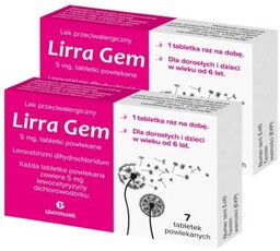 Zestaw 2x LIRRA GEM 5 mg, 7 tabletek