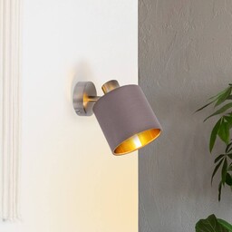 Näve Lampa sufitowa Maron 1-pkt. tkanina, brązowa/złota
