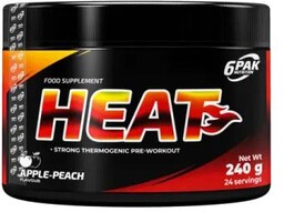 6Pak Nutrition Heat Jabłko-Brzoskwinia, 240 g