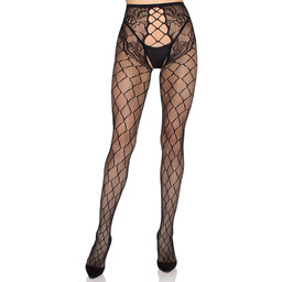 Leg Avenue Net Tights with Crotchless Panty 1966