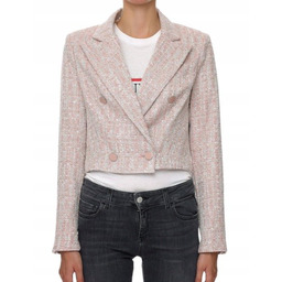 Guess Dwurzędowy Damski Krótki Żakiet z Klapami