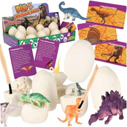 KX2964 Dinozaury wykopaliska jajka dinozaura figu