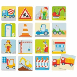 Memory Na Budowie 16 Par, gra planszowa, logiczna,